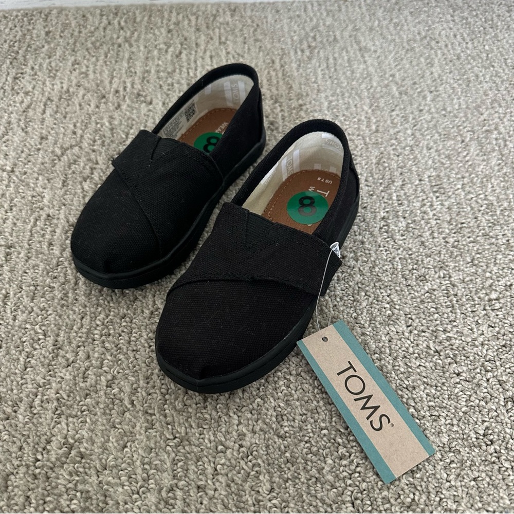 Tom’s Tiny Alpargata Canvas‎ - Black 8T
